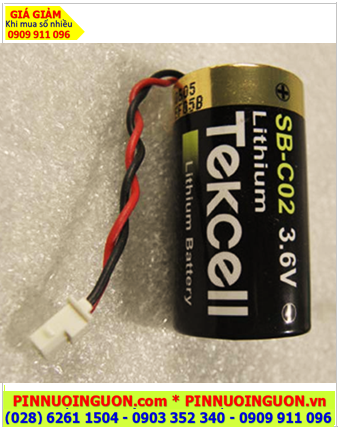 Tekcell SB-C02 (Zắc trắng nhỏ); Pin nuôi nguồn Tekcell SB-C02 lithium 3.6v 8500mAh _Xuất xứ Hàn Quốc